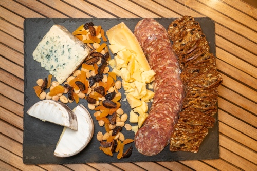 Cheese and charcuterie board from The Cheesemonger's Table