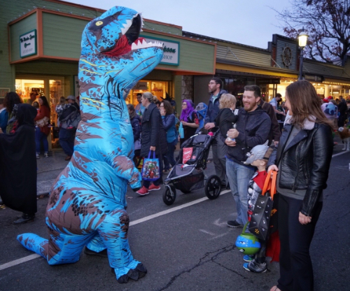 Halloween trick-or-treating in Downtown Edmonds