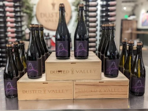 Falx Sparkling Wine for the holidays at Dusted Valley in Edmonds WA