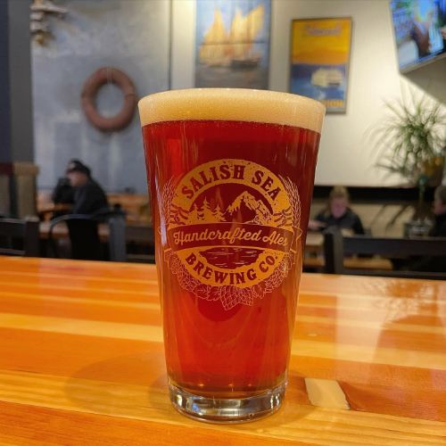 Blizzak Winter Warmer beer at Salish Sea Brewing Co in Edmonds WA