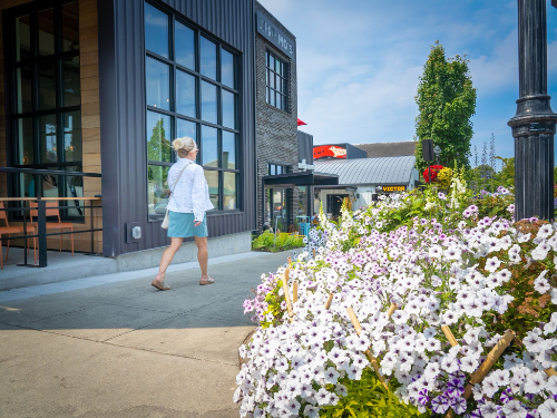 Corner garden at Main Street Commons in Edmonds