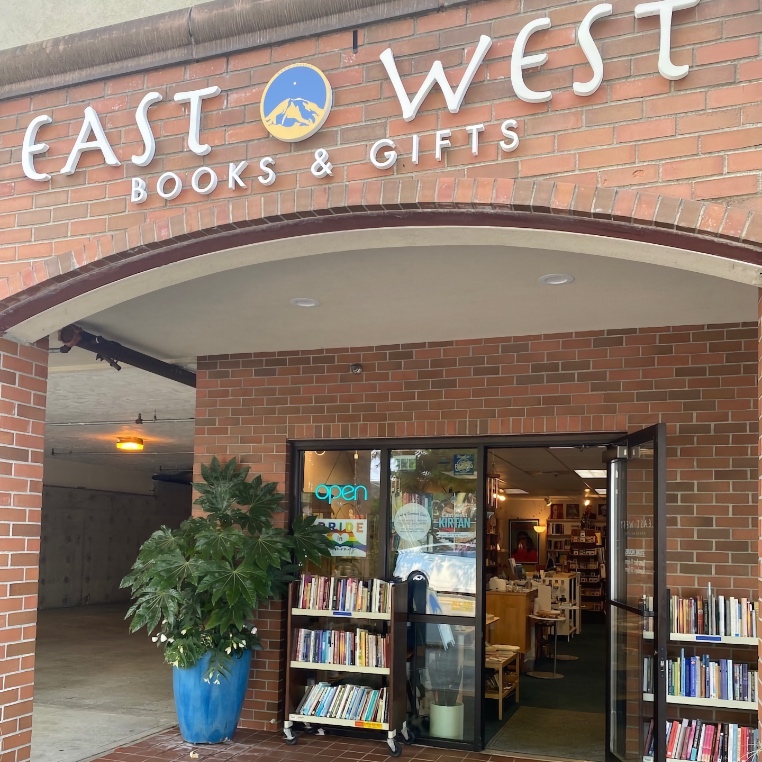 Brick exterior of East West Books & Gifts in Edmonds WA